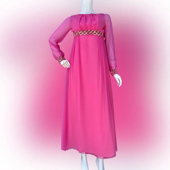 pink empire waist maxi dress shop Rose Floral Lace Tied Strap Empire Waist Maxi Dress at Faith & Co.  Boutique main image 0